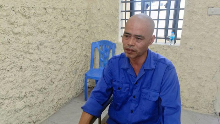 Đối tượng Nguyễn Văn Mạnh. Ảnh CA.