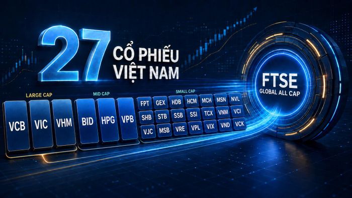 27 cổ phiếu Việt Nam được lựa chọn bổ sung vào FTSE Global All Cap, gồm 3 mã vốn hóa lớn, 3 mã vốn hóa vừa và 21 mã vốn hóa nhỏ. Ảnh minh họa
