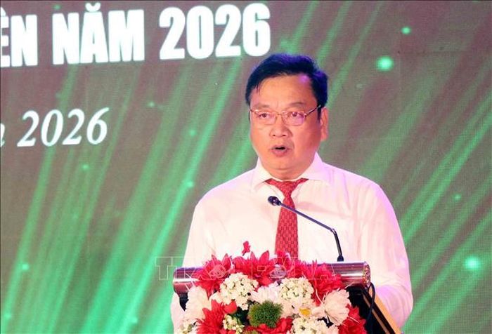 Ông Hồ Huy Thành, Phó Chủ tịch UBND tỉnh Hà Tĩnh phát biểu tại lễ khai mạc.
