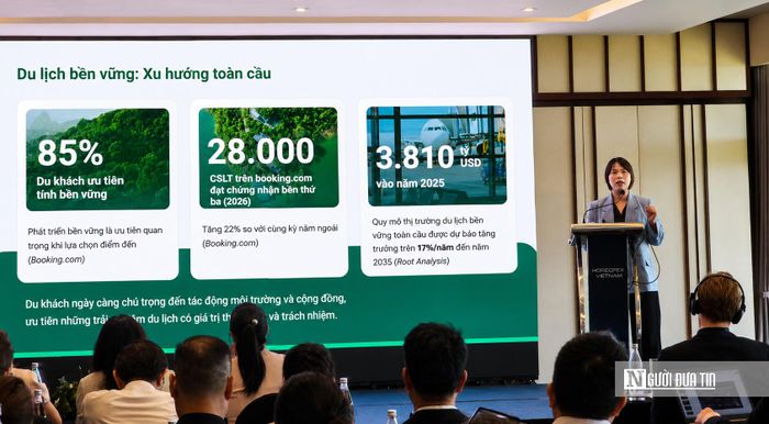 Bà Nguyễn Thị Thu Trang chia sẻ, khách sạn nhỏ cũng có thể bắt đầu chuyển đổi xanh từ những việc phù hợp với nguồn lực.