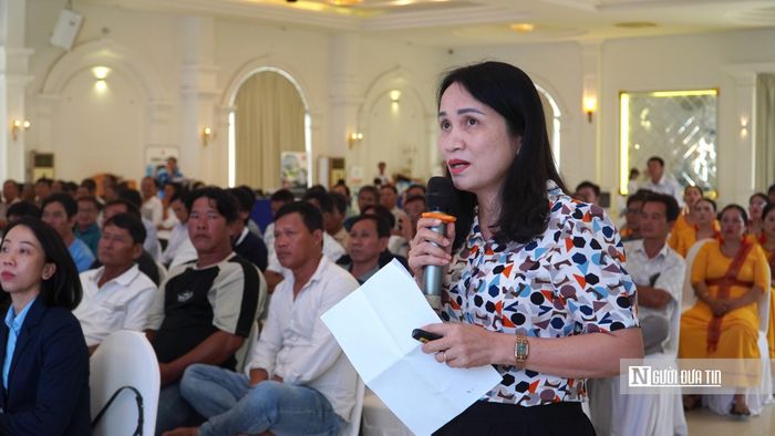 Đại diện Chi cục Thủy sản và Biển đảo tỉnh Lâm Đồng phát biểu tại diễn đàn.