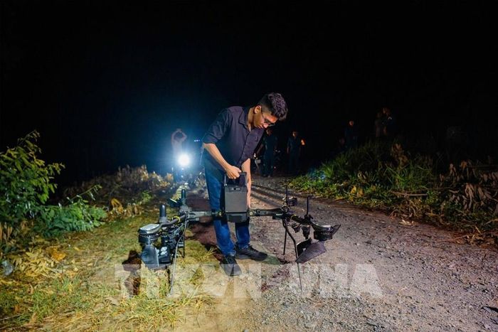 Chuyến bay thử nghiệm góp phần đánh giá khả năng ứng dụng UAV, hướng tới hình thành hệ sinh thái phương tiện không người lái tại Tây Ninh. Ảnh: Giang Phương - TTXVN
