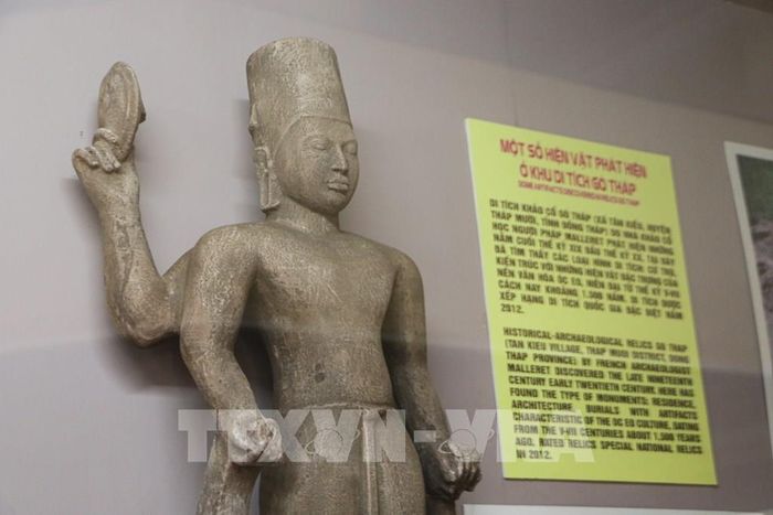 Bảo vật quốc gia được trưng bày tại Bảo tàng Đồng Tháp là nguồn tư liệu sống động dành cho du khách đam mê lịch sử và văn hóa. Ảnh: Hồng Thái - TTXVN