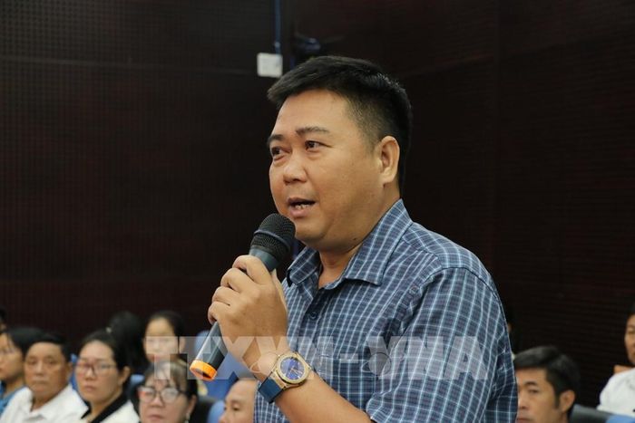 Hội viên Hội Nông dân ở các địa phương nêu ý kiến, đóng góp tại hội nghị. Ảnh: Khoa Chương - TTXVN