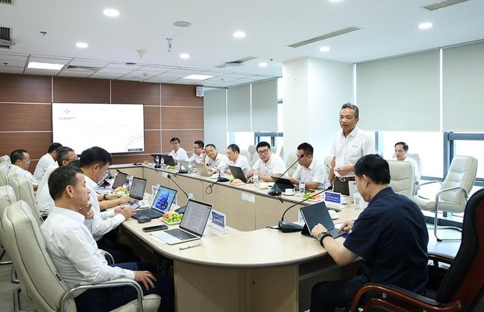 Ông Trần Thế Hùng – Giám đốc NPTPMB báo cáo tại buổi làm việc. Ảnh: Thắng Trung/BNEWS/TTXVN