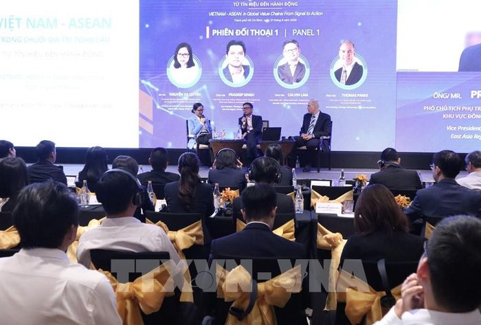 Diễn đàn đối thoại Việt Nam - ASEAN trong chuỗi giá trị toàn cầu. Ảnh: Xuân Anh - TTXVN