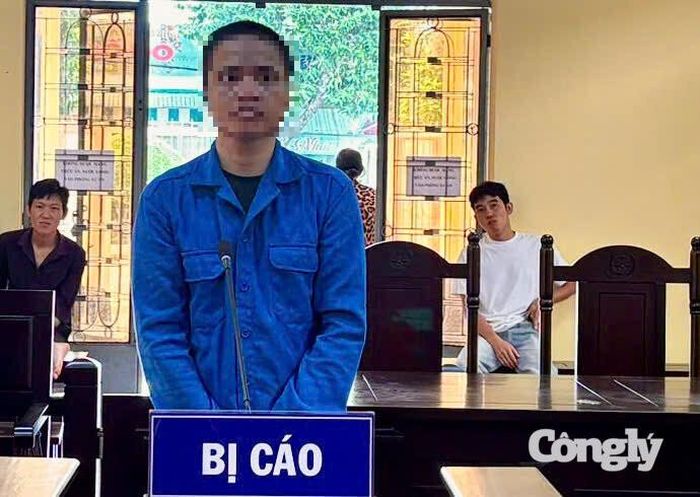 Bị cáo Hiếu tại phiên tòa.