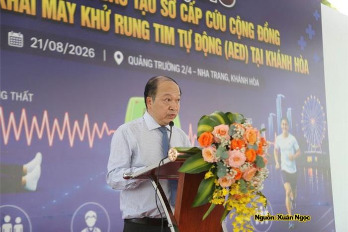  Ông Lê Văn Khoa, Giám đốc Sở Y tế Khánh Hòa phát biểu.