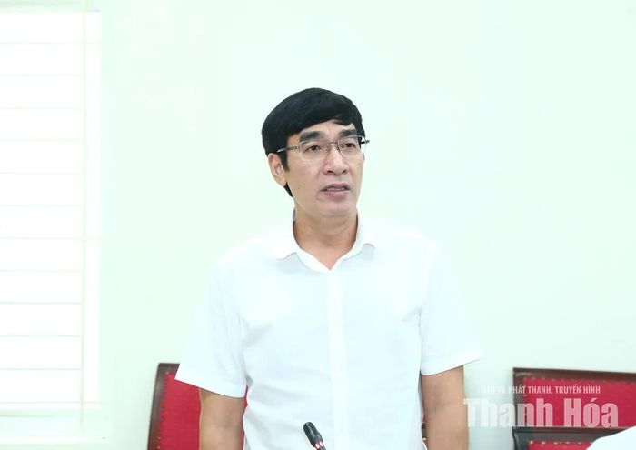 Trưởng Ban Nội chính Tỉnh ủy Nguyễn Ngọc Tiến phát biểu tại buổi làm việc.