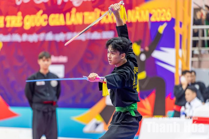 Cao Thanh Hải mang về HCB cho Thanh Hóa ở nội dung Song Tuyết kiếm - Quyền quy định nam.