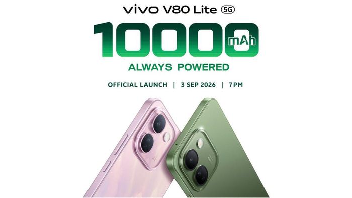 vivo V80 Lite với pin 10