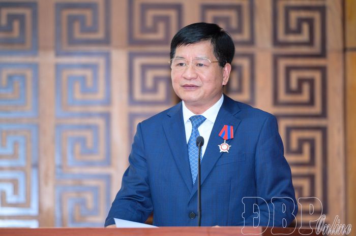 Đồng chí Lê Thành Đô, Phó Bí thư Thường trực Tỉnh ủy, Chủ tịch HĐND tỉnh phát biểu tại buổi lễ.