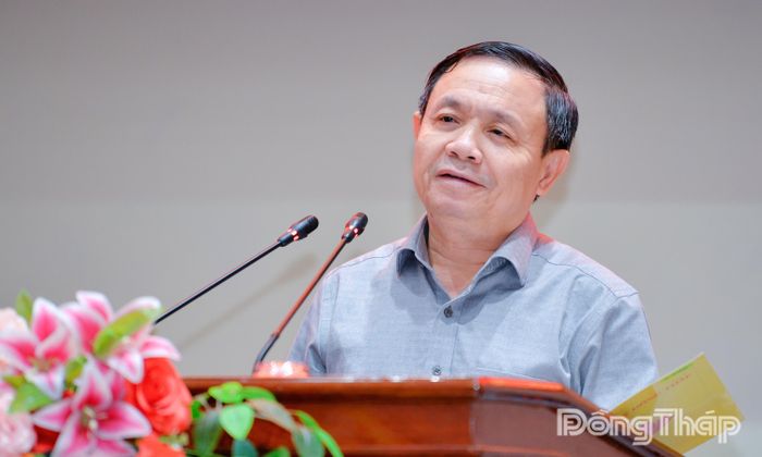 Đồng chí Phan Văn Thắng phát biểu tại buổi gặp mặt.