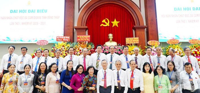 Ban Chấp hành Hội Nạn nhân chất độc da cam/dioxin tỉnh Đồng Tháp nhiệm kỳ 2026 - 2031 ra mắt Đại hội.