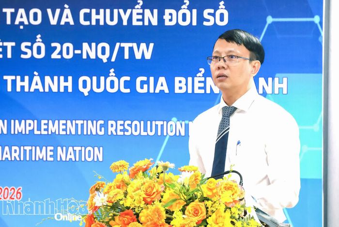 Phó Chủ tịch UBND tỉnh Nguyễn Thanh Hà phát biểu tại hội thảo.