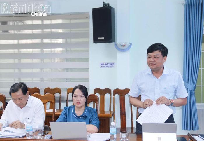 Ông Lê Văn Hoan phát biểu tại buổi làm việc.