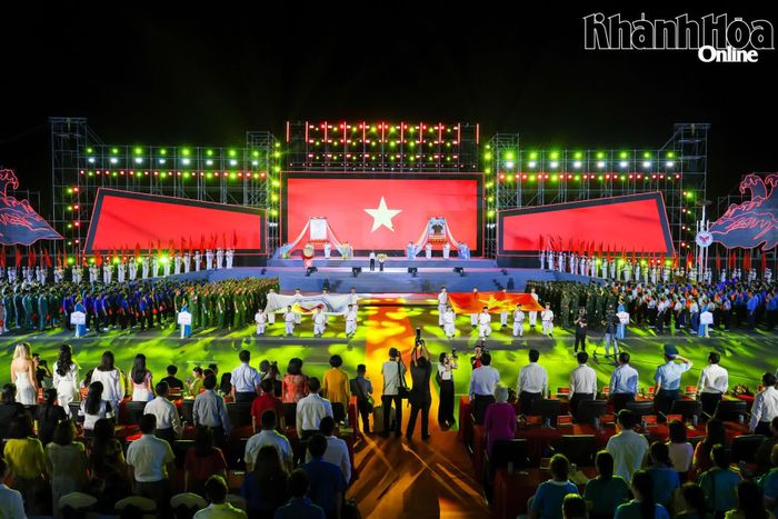 Lễ chào cờ tại đại hội.