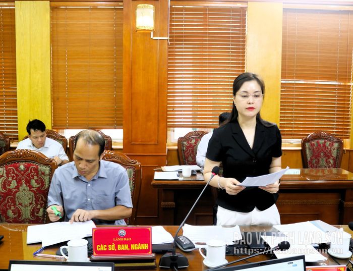 Lãnh đạo Sở Nội vụ trình bày dự thảo Nghị quyết của HĐND tỉnh về việc điều chỉnh, bổ sung Chương trình phát triển thanh niên trên địa bàn tỉnh giai đoạn 2021 - 2030