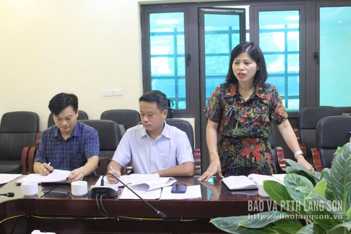 Lãnh đạo Ban Tuyên giáo và Dân vận Tỉnh ủy phát biểu ý kiến tại buổi họp