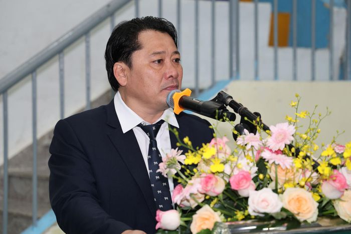 Ông Lê Ngọc Quang, Phó Giám đốc Sở Văn hóa, Thể thao và Du lịch phát biểu khai mạc giải đấu
