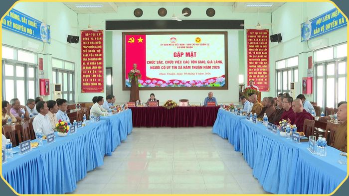 Xã Hàm Thuận gặp mặt chức sắc, chức việc các tôn giáo, già làng, người có uy tín trên địa bàn