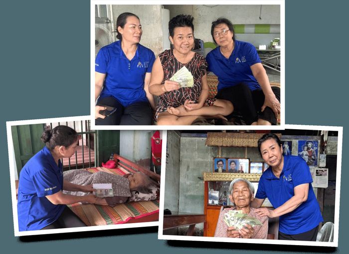Giáo xứ Tầm Hưng và nhóm Bác ái Vinh Sơn thăm hỏi và tặng quà gia đình khó khăn