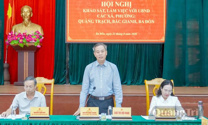 Đồng chí Nguyễn Đăng Quang, Phó Bí thư Tỉnh ủy, Chủ tịch HĐND tỉnh phát biểu kết luận tại buổi làm việc - Ảnh: N.H