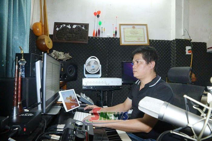 Nhạc sĩ Minh Đức, Trung tâm Văn hóa, Thể thao tỉnh sáng tác tác phẩm âm nhạc.