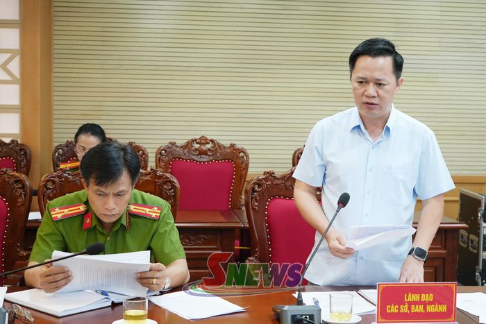 Lãnh đạo Sở Tài chính phát biểu tại hội nghị.