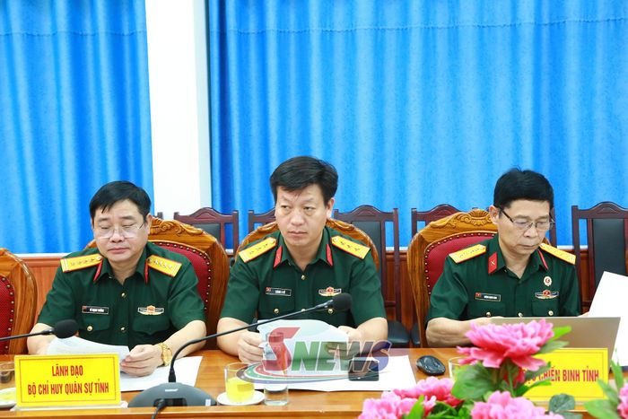 Đại diện Bộ Chỉ huy Quân sự tỉnh tham dự hội nghị.