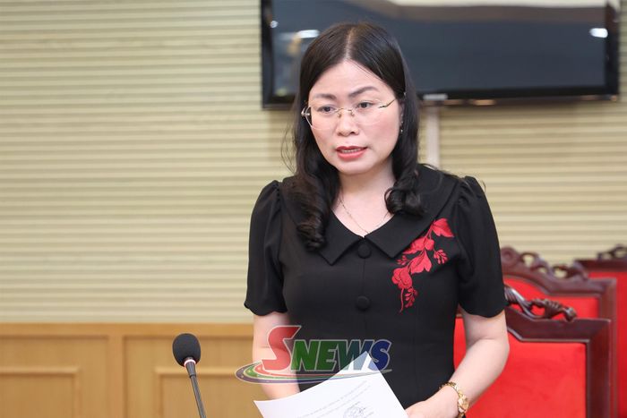 Lãnh đạo Sở Khoa học và Công nghệ phát biểu tại cuộc làm việc.