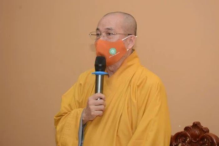 Thượng tọa Thích Giác Nghi phát biểu tại buổi lễ