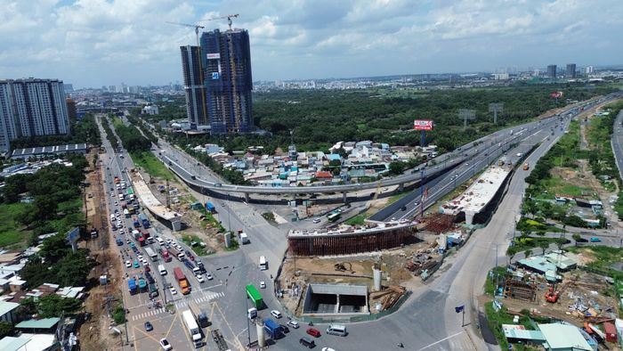 Nút giao An Phú đang từng bước hoàn thiện các hạng mục quan trọng.