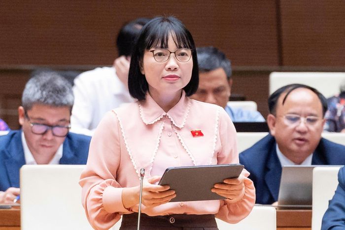 Đại biểu Nguyễn Thị Việt Nga (đoàn Hải Phòng). Ảnh: Media Quốc hội.