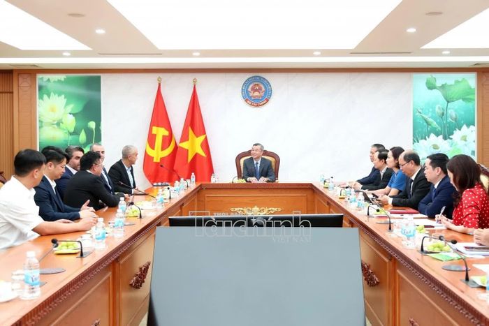 Quang cảnh buổi tiếp. Ảnh: Đức Minh