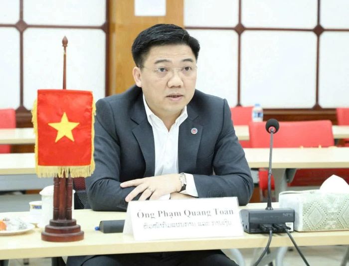 Cục trưởng Cục Kế hoạch tài chính Phạm Quang Toản phát biểu tại buổi làm việc