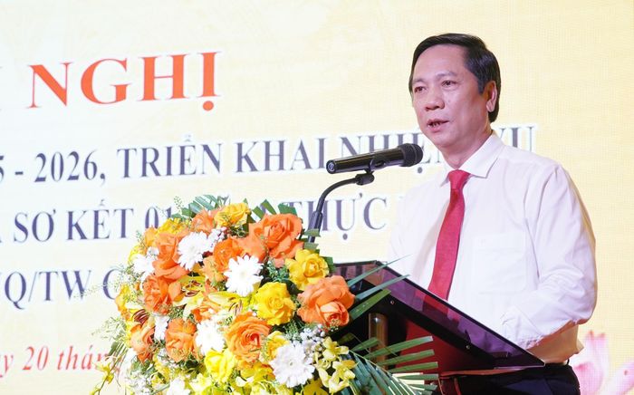  Phó Chủ tịch Thường trực UBND tỉnh Hoàng Nam ghi nhận, biểu dương những kết quả ngành GD&ĐT đạt được trong năm học 2025 - 2026 