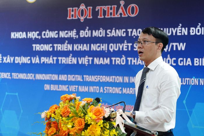 Phó Chủ tịch UBND tỉnh Khánh Hòa Nguyễn Thanh Hà phát biểu. Ảnh: Bộ Khoa học và Công nghệ