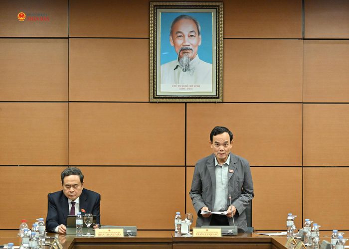 Bí thư Thành ủy, Trưởng đoàn ĐBQH TP. Hồ Chí Minh Trần Lưu Quang điều hành phiên thảo luận