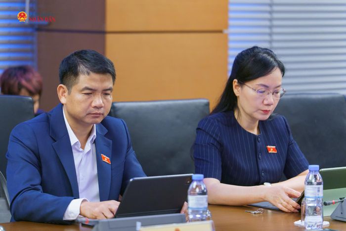 Các đại biểu tham gia phiên thảo luận tại Tổ 8