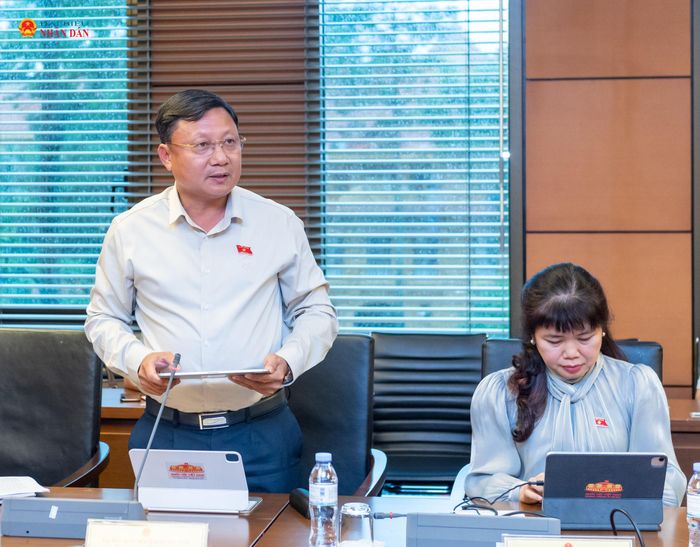 ĐBQH Lê Trọng Hòa (Quảng Ninh) phát biểu tại thảo luận Tổ 14. Ảnh: Mạnh Hưng
