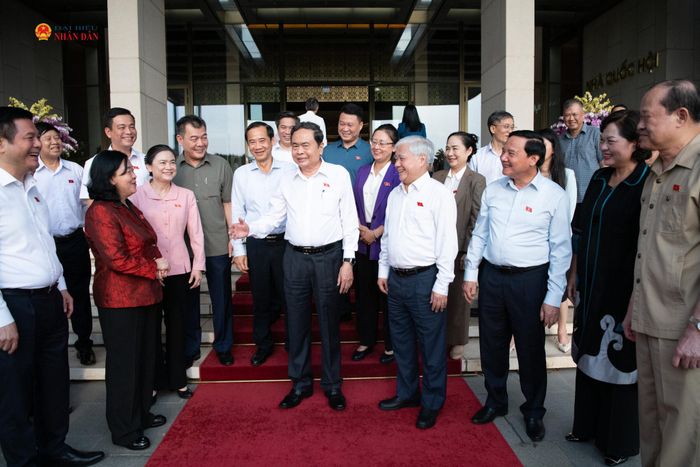 Chủ tịch Quốc hội Trần Thanh Mẫn gặp mặt các đại biểu Quốc hội khóa XVI thuộc khối Mặt trận Tổ quốc Việt Nam ở Trung ương và địa phương