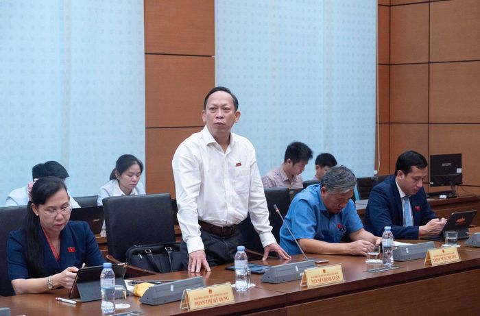 ĐBQH Nguyễn Đình Xuân (Tây Ninh) phát biểu. Ảnh: Minh Khuê