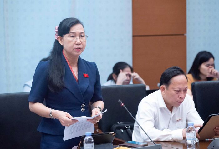 ĐBQH Phan Thị Mỹ Dung (Tây Ninh) phát biểu. Ảnh: Minh Khuê