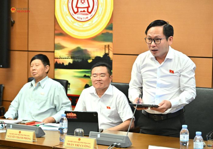 ĐBQH Trần Trí Cường (Vĩnh Long) phát biểu thảo luận tại Tổ 12