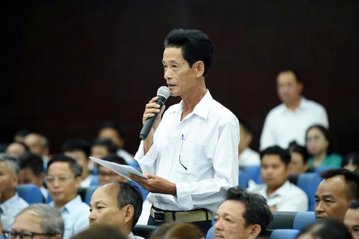 Hội viên nông dân kiến nghị tại hội nghị (Ảnh: PV)