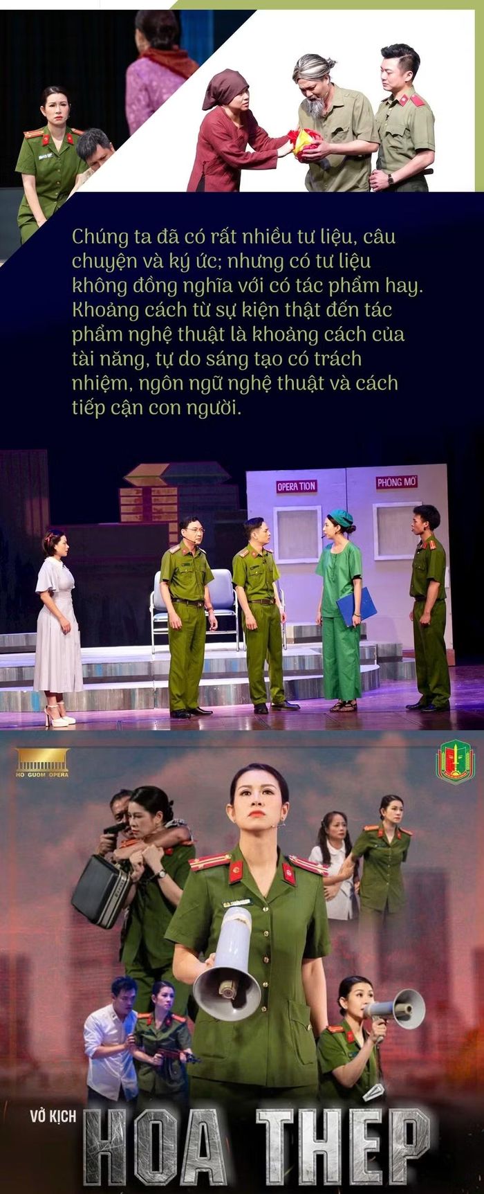 Hình tượng chiến sĩ Công an nhân dân trên sân khấu kịch.