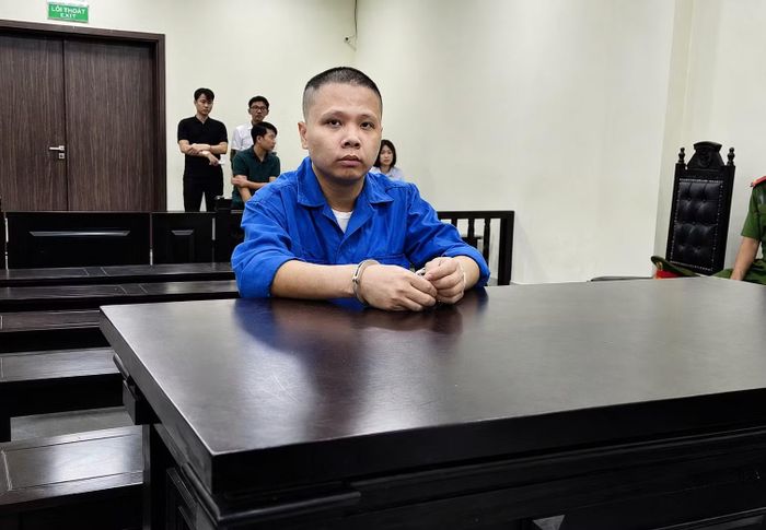 Bị cáo Đức tại phiên tòa.