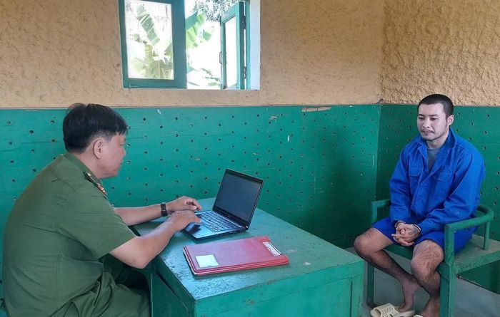 Lê Văn Phép tại Cơ quan Công an.
