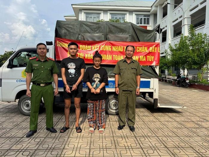 Lâm Ngọc Khánh Vy và Huỳnh Hiệp Hùng bị bắt. Ảnh: CA. ↵